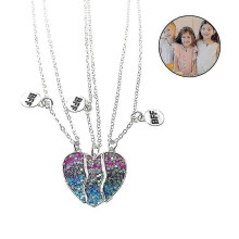 (As show, One size) 1 Set / 3 Pcs Jewelry Necklace And Bracelet Set For Girls Little Kids