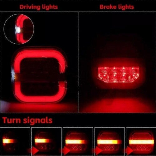 2025 New Wireless Trailer Lights Kit, LED Rear Tail Lights Dynamic Stop Brake 1