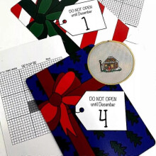 (green) Christmas Cross Stitch Advent Calendar, Stitch Advent Calendar 2024 Christmas