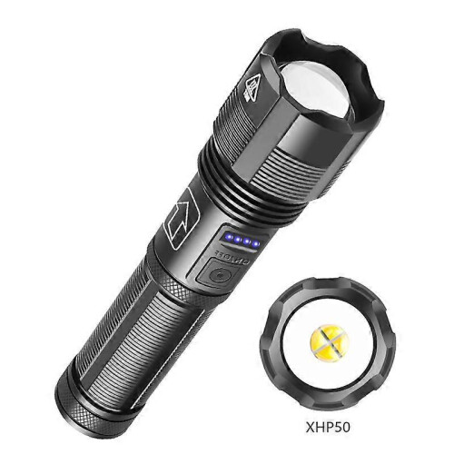 1200000LM LED Flashlight Zoom Light Super Bright Torch USB Rechargeable Lamp AUS 2