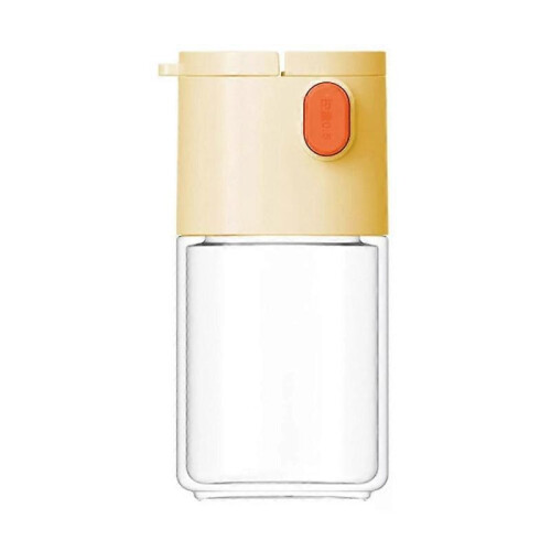 (yellow) Press Type Salt Control Bottle,Salt and Pepper Shakers,Quantitative Spice Shaker