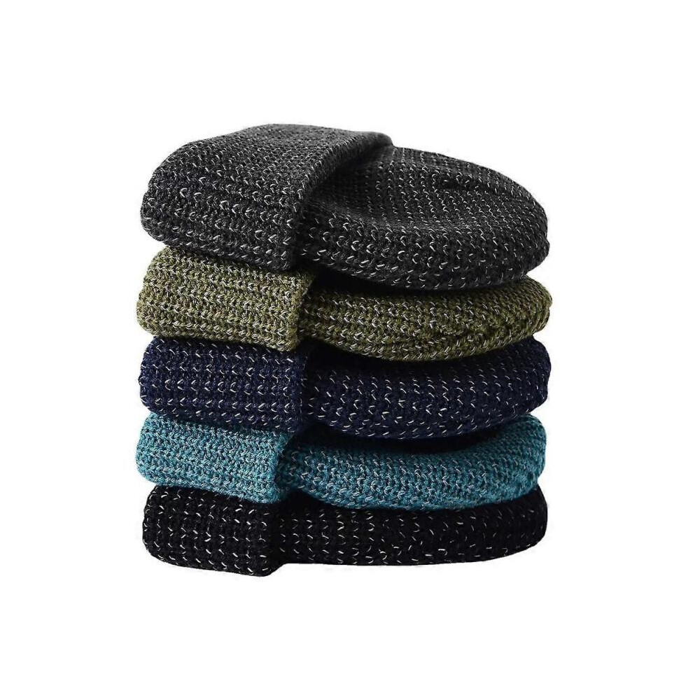 (Orange color)Reflective Beanie for Women Men, Flex Reflective Beanie hat