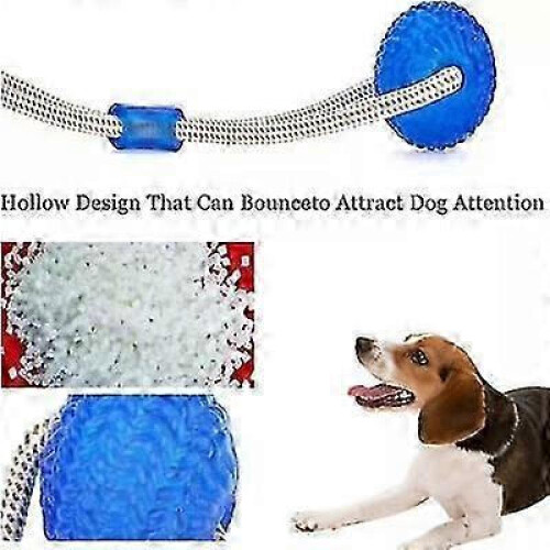 (blue) Multifunction Pet Molar Bite Toy, 2024 Upgrade Interactive Ropes Toys 1