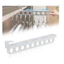Pull-Out Type Retractable Clothes Rack,2024 Pull Out Closet Rod Without Drilling