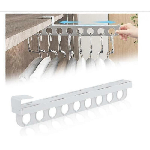 Pull-Out Type Retractable Clothes Rack,2024 Pull Out Closet Rod Without Drilling