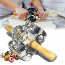 (Round donuts) Donut Mold,Donut Cutters,Donut Molds for Baking,6-Cavity Stainless Steel Mold