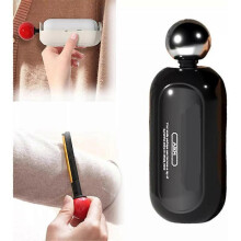 (black) Reusable Sticky Roller Ver2, with Retractable Built-in Hair Removal Stick
