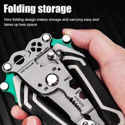 18 in 1 Foldable Wire Stripper,Multi-function Wire Stripping Pliers Cable Cutter 2