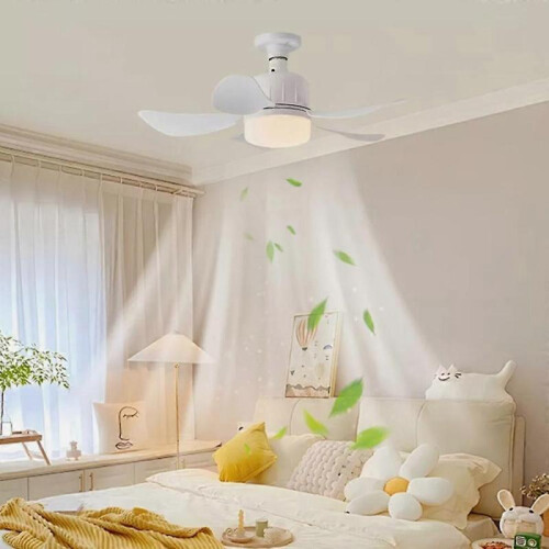 Modern Led Ceiling Fan with Light Dimmable E27 Bedroom Living Room Fan Lamp 2