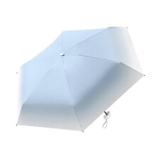 (purple) New Mini Umbrella Super Light Flat Six-fold Gradient Sunny Portable Ins Sunshade Protection Umbrella Pocket UV Cute