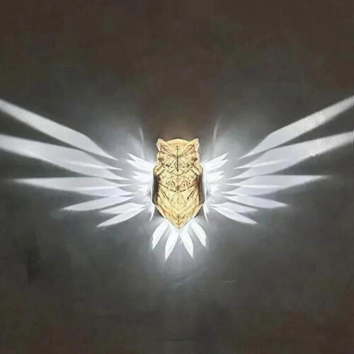 (Injection molded owl lamp) Animal Wall Light, Bald Eagle Wall Light, 3D Animal Led Wall Light Bald Eagle 1