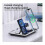 (silvery) 4 in1 Digital Clock Wireless Charger Stand,4 in 1 Foldable Fast Charging Station 2