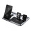 (silvery) 4 in1 Digital Clock Wireless Charger Stand,4 in 1 Foldable Fast Charging Station 1