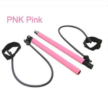 Pilates Bar with Resistance Band - Adjustable Exercise Stick Home Gym New