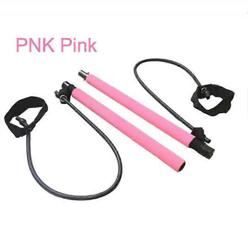 Pilates Bar with Resistance Band - Adjustable Exercise Stick Home Gym New