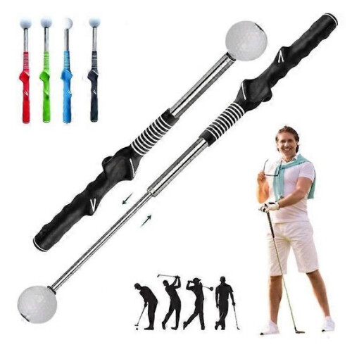 (Green) Gloryboom Golf Telescopic Club,Retractable Golf Swing Training Aid