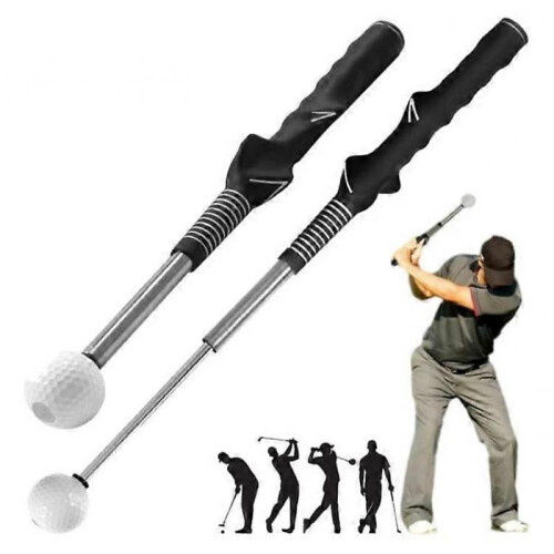 (Black) Gloryboom Golf Telescopic Club,Retractable Golf Swing Training Aid