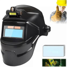(Unchanged light style, Black glass) Auto Darkening Welding Head-mounted Lightweight Mask, 2024 Grinding Welder Mask