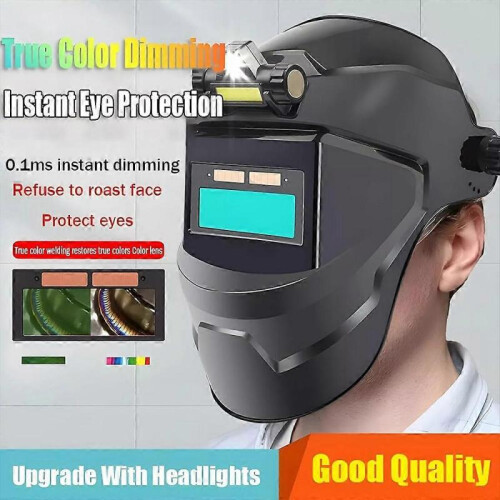 (classic,Variable light mask)Auto Darkening Welding Head-mounted Lightweight Mask, 2024 Grinding Welder Mask 2