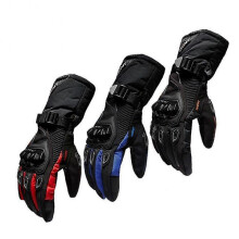 (10.5-11cm, red) Motorcycle Gloves Windproof Waterproof Touch Screen Moto Motorbike Riding Gloves
