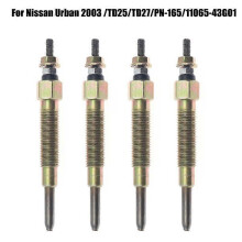 4Pcs/Set Heater Glow Plugs For Nissan Urban 2003 /TD25/TD27/PN-165/11065-43G01 Car Modification Accessories