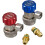 2pcs R134A AC Auto Freon Air Condition Adapter Refrigerant Adjustable Quick Coupler High Low Connector 2