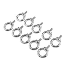10pcs Eyes Bolts M8 Metric Threaded Marine Grade Boat Stainless Steel Lifting
