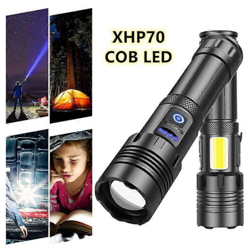 1000000 Lumens Super Bright LED Tactical Flashlight Rechargeable LED Work Light 2