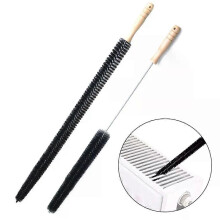 70/75mm radiatorreinigerborstel Multifunctionele buigzame radiatorstofzuiger Flexibel met houten handvat