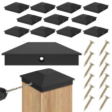 12Pcs Wood Fence Post Covers Sturdy Plastic Deck Post Cover Waterproof Heat Resistanc Deck Post Caps