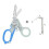 (Bluegray)1PC Multi-Functional Tactical Foldable Medical Scissors Ruler Wrench Mini Portable First Aid 1