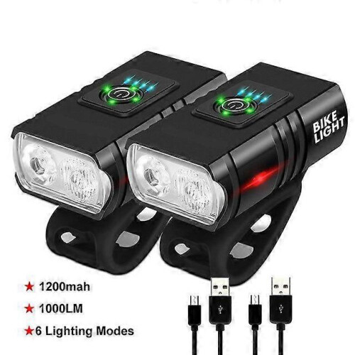 Aluminum Alloy Bicycle Front & Tail Light Set for Night Riding
