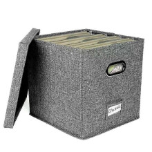 12-inch vinylplaten opbergdozen met deksels en handgrepen Stijlvolle en praktische LP-platenorganizer