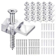 Mirror Hanger Clips Mounting Holder Hanger For Mirror Reusable Glass Panel And Mirror Hang Hardware