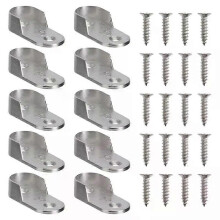 Oval Closet Rod End Supports Furniture Accessories Wardrobe Tube Support Bracket Clothes Hanging Rod