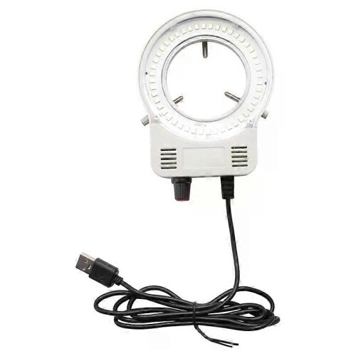 48 LED Industrial Microscope Camera Light Source Ring Lamp Light Illuminator Lamp Adjustable Brightness