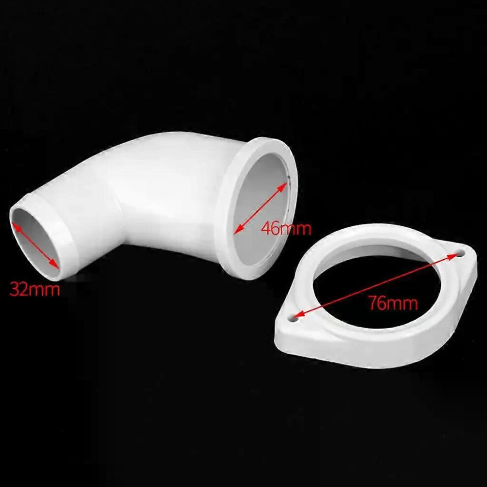 Elleboogbuisfittingen Connector 90 DIY Toilet Montageset voor Aanhangwagen