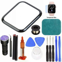 Out Front LCD Glass Cover Replacement UV Glue Touch Screen Repair Kit for Apple Watch 2/3/4/5/6 Series