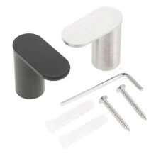 1 ST Badkamer Handdoekhaak Keukenhanger 304 RVS Wandhaak Zilver/Mat Zwart Minimalisme