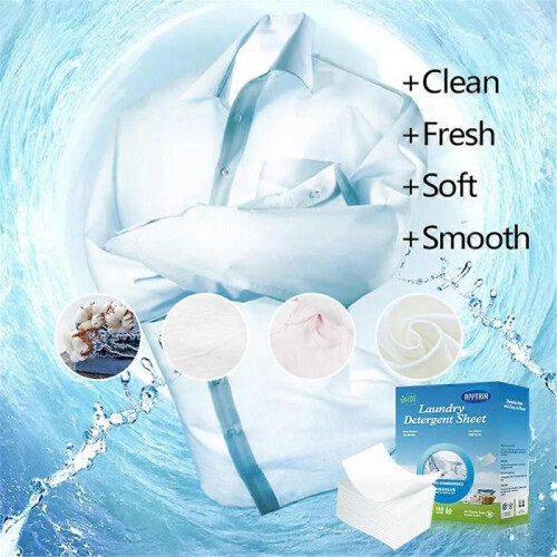 (60sheets) Laundry Sheets Eco Detergent Clothes Fabric Washing Machine Bio Non Bio 2