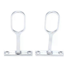 2Pcs Wardrobe Rail Support Zinc Alloy Clothes Hanging Bar Bracket Wardrobe Tube Support Bracket Furniture