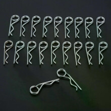 20 stuks M2*50mm stalen splitpen met dubbele ringpennen, dubbele spoel R-clip en borgpen met haarspelden