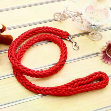 (Width.1.5CM)130cm Long Adjustable Large Dog Pets Leash Double Colors Canvas Double Row Nylon Dog Collar