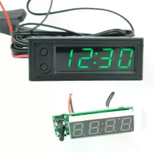 12V 3-in-1 voertuigautokit thermometer + voltmeter + klok LED digitaal display