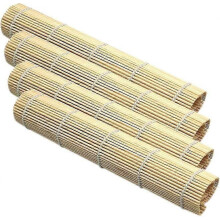 (As show, One size) 4pcs Bamboo Sushi Mat Bamboo Sushi Making Kit Sushi Diy Kit Bamboo Mat