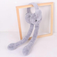 (As show, One size) Rabbit Ear Earmuffs Rabbit Ear Headbands Winter Ear Warmers For Women Girls