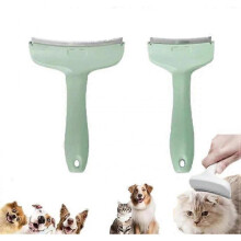 (small, Green) V-Tooth Deshedding Comb,Pet Hair Removal Tool,V-Shaped Teeth Pet Comb