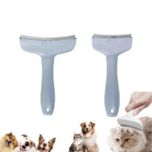 (big, blue) V-Tooth Deshedding Comb,Pet Hair Removal Tool,V-Shaped Teeth Pet Comb