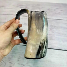 Tazza vichinga fatta a mano, corno da bere, tazza da caffè, corno rustico, tazza da acqua e whisky,