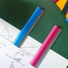 Aluminiumlegering Hopfällbar Linjal Enkel Hopfällbar Metall Stationery Linjal Mätverktyg Blå & Svart
